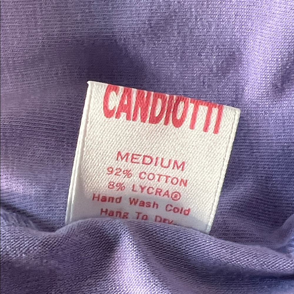 Candiotti 80s 90s Roll-Waist Thong Bodywear M NWOT Lavender - Picture 6 of 9
